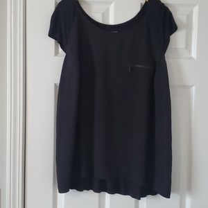 Black shirt, zipper pocket